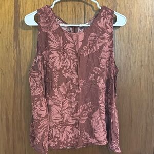 Ana XXL dark red/pink floral tank top